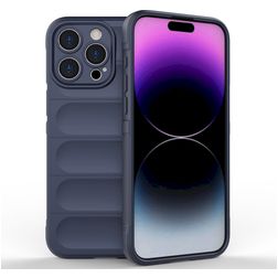 Mobigear Bumpy iPhone 15 Pro Max Hoesje Flexibel TPU Backcover - Donkerblauw