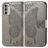 Mobigear Butterfly Motorola Moto G82 Hoesje Bookcase Portemonnee - Grijs