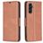Mobigear Excellent Samsung Galaxy A56 Hoesje Bookcase Portemonnee - Bruin