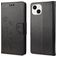 Mobigear Flowers iPhone 14 Plus Hoesje Bookcase Portemonnee - Zwart