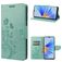 Mobigear Flowers OPPO A17 Hoesje Bookcase Portemonnee - Groen