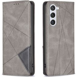 Mobigear Rhombus Slim Samsung Galaxy S23 Hoesje Bookcase - Grijs