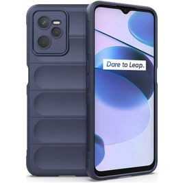 Mobigear Bumpy Realme C35 Hoesje Flexibel TPU Backcover - Donkerblauw