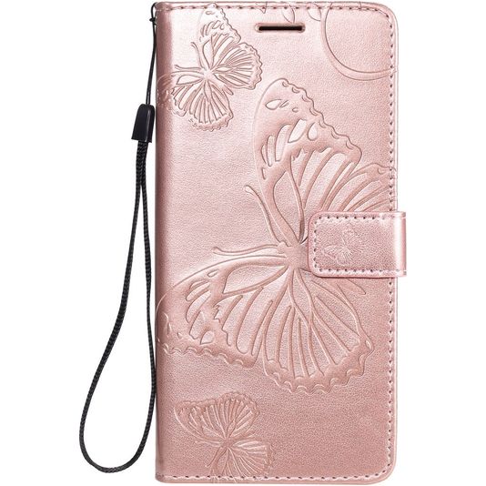 Mobigear Pressed Butterfly Bookcase Case Rose Gold Samsung Galaxy A31