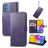 Mobigear Clover Samsung Galaxy M52 Hoesje Bookcase Portemonnee - Paars