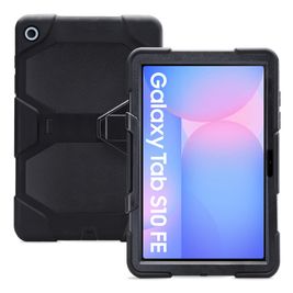 Xccess Survivor Essential Samsung Galaxy Tab S10 FE Hoes Hard Kunststof,Siliconen Backcover + Standaard - Zwart
