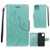 Mobigear Flowers iPhone 11 Hoesje Bookcase Portemonnee - Turquoise