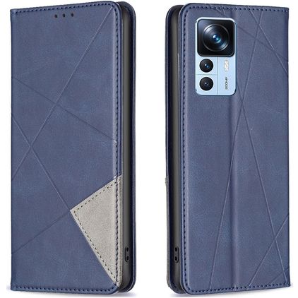 Mobigear Rhombus Slim Xiaomi 12T Pro Hoesje Bookcase - Blauw