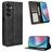 Mobigear Sensation Samsung Galaxy M55 Hoesje Bookcase Portemonnee - Zwart