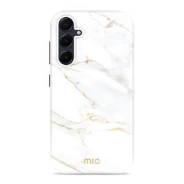 MIO Samsung Galaxy A35 MagSafe Hoesje Hardcase Backcover - White Marble