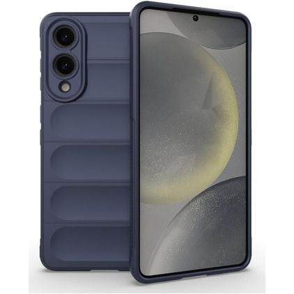 Mobigear Bumpy Samsung Galaxy S25 Edge Hoesje Flexibel TPU Backcover - Donkerblauw