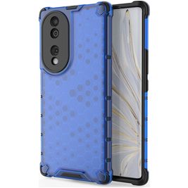 Mobigear Honeycomb HONOR 70 Hoesje Hardcase Backcover Shockproof - Blauw