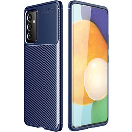 Mobigear Racing Samsung Galaxy A82 5G Hoesje Flexibel TPU Backcover - Blauw