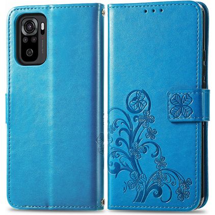 Mobigear Clover Xiaomi Redmi Note 10S Hoesje Bookcase Portemonnee - Blauw