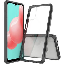 Mobigear Crystal Samsung Galaxy A32 5G Hoesje Hardcase Backcover - Transparant / Zwart