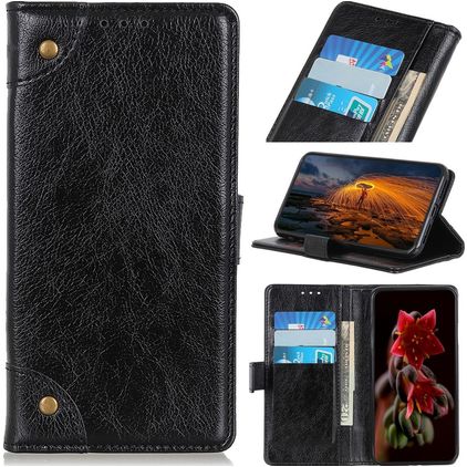 Mobigear Ranch Motorola Moto E22 Hoesje Bookcase Portemonnee - Zwart