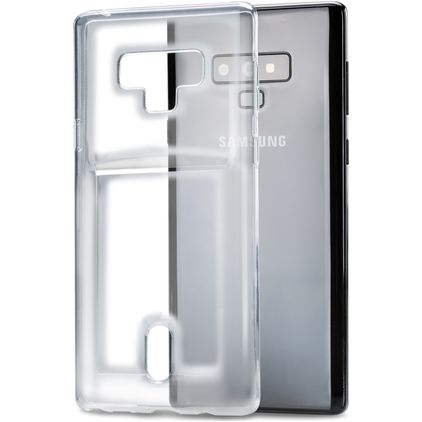 Xccess Card Doorzichtig Samsung Galaxy Note 9 Hoesje Flexibel TPU Backcover met Pasjeshouder - Transparant