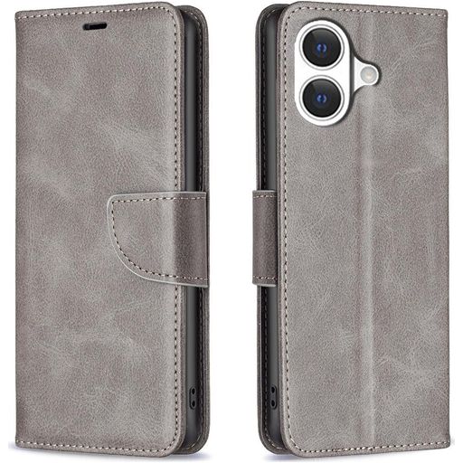 Mobigear Excellent iPhone 17 Hoesje Bookcase Portemonnee - Grijs