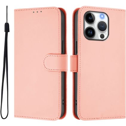 Mobigear Urban Wallet iPhone 16 Pro Hoesje Bookcase Portemonnee - Roze