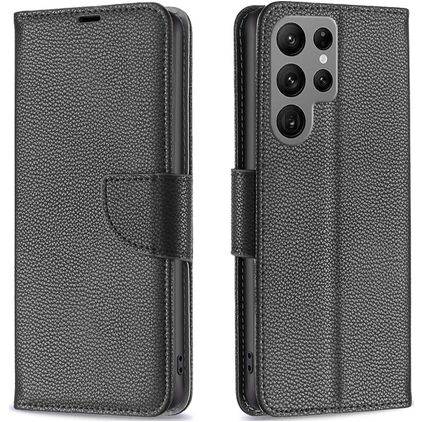 Mobigear Excellent Samsung Galaxy S23 Ultra Hoesje Bookcase Portemonnee - Zwart