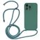 Mobigear Lanyard iPhone 14 Pro Siliconen Hoesje met koord - Groen