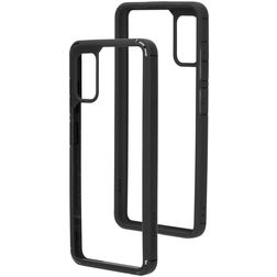 Mobiparts Rugged Clear Samsung Galaxy A41 Hoesje Hardcase Backcover Shockproof - Transparant / Zwart