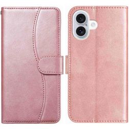 Mobigear S Line iPhone 17 Hoesje Bookcase Portemonnee - Roségoud