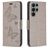 Mobigear Butterfly Samsung Galaxy S24 Ultra Hoesje Bookcase Portemonnee - Grijs
