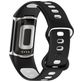 Mobigear Sport Dual Siliconen Fitbit Charge 5 Bandje Druksluiting - Zwart / Wit