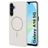 Mobiparts Slim Line Samsung Galaxy A16 MagSafe Hoesje Hardcase Backcover - Off White