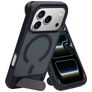 Mobiparts Hardcover iPhone 17 Pro MagSafe Hoesje Hardcase Backcover met Standaard - Satin Black