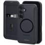 Mobiparts Shield Line Samsung Galaxy S25 MagSafe Hoesje Bookcase - Zwart
