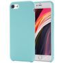 Mobigear Rubber Touch iPhone SE (2022) Siliconen Hoesje Backcover - Turquoise