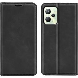 Mobigear Retro Slim Realme C35 Hoesje Bookcase Portemonnee - Zwart