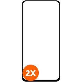 Mobigear Premium Motorola One Hyper Glazen Screenprotector - Case Friendly - Zwart (2-Pack)