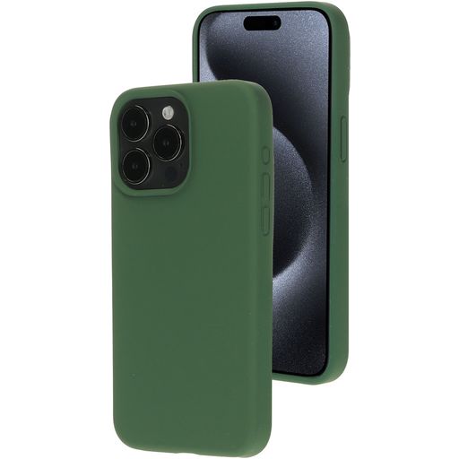 Mobiparts iPhone 15 Pro Max Siliconen Hoesje Backcover - Forest Green