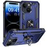Mobigear Armor Ring iPhone 15 Hoesje Hardcase Backcover Shockproof met Ringhouder - Blauw