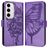 Mobigear Butterfly Samsung Galaxy S24 FE Hoesje Bookcase Portemonnee - Paars