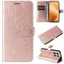 Mobigear Butterfly Xiaomi 14T Pro Hoesje Bookcase Portemonnee - Roségoud