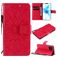 Mobigear Sunflower iPhone 12 Hoesje Bookcase Portemonnee - Rood