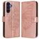 Mobigear Flowers Samsung Galaxy A17 Hoesje Bookcase Portemonnee - Roségoud