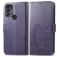 Mobigear Clover TCL 30 SE Hoesje Bookcase Portemonnee - Paars