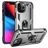 Mobigear Armor Ring iPhone 14 Pro Max Hoesje Hardcase Backcover Shockproof met Ringhouder - Zilver