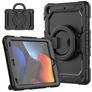 Mobigear RingGuard iPad 9 (2021) Hoes Hard Kunststof,Siliconen Backcover + Standaard - Zwart