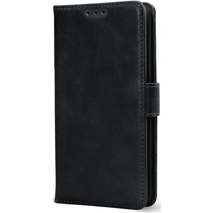 Mobilize Wallet Samsung Galaxy S25 FE Hoesje Echt Leer Bookcase Portemonnee - Zwart