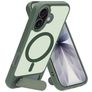 Mobiparts Hardcover iPhone 17 MagSafe Hoesje Hardcase Backcover met Standaard - Satin Green