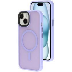 Mobiparts Hardcover iPhone 15 MagSafe Hoesje Hardcase Backcover - Satin Lila