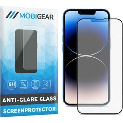 Mobigear Premium iPhone 14 Plus Glazen Screenprotector Anti-Glare - Case Friendly - Zwart