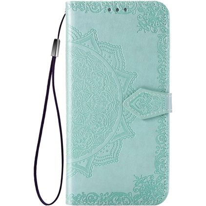 Mobigear Mandala Realme X50 Pro Hoesje Bookcase Portemonnee - Turquoise