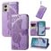 Mobigear Butterfly Motorola Moto E13 Hoesje Bookcase Portemonnee - Paars